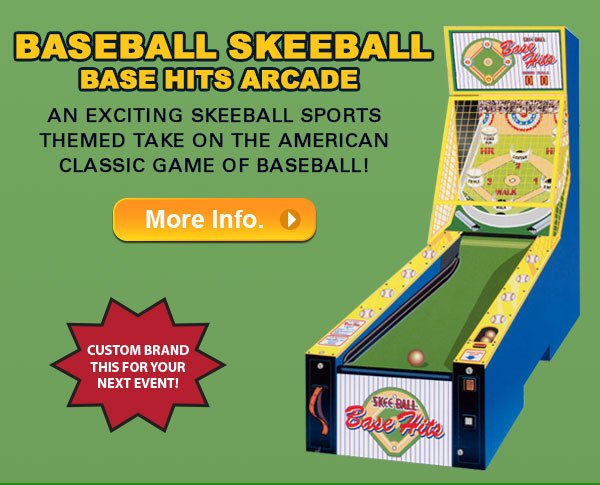 Baseball - Skee Ball - Base Hits Arcade Game Rentals at <a href="/partypalssd/">Party Pals</a> <a href="/SDPartyPals/">Party Pals</a> 

For more info: click the link below...
partypals.com/san-diego-part…