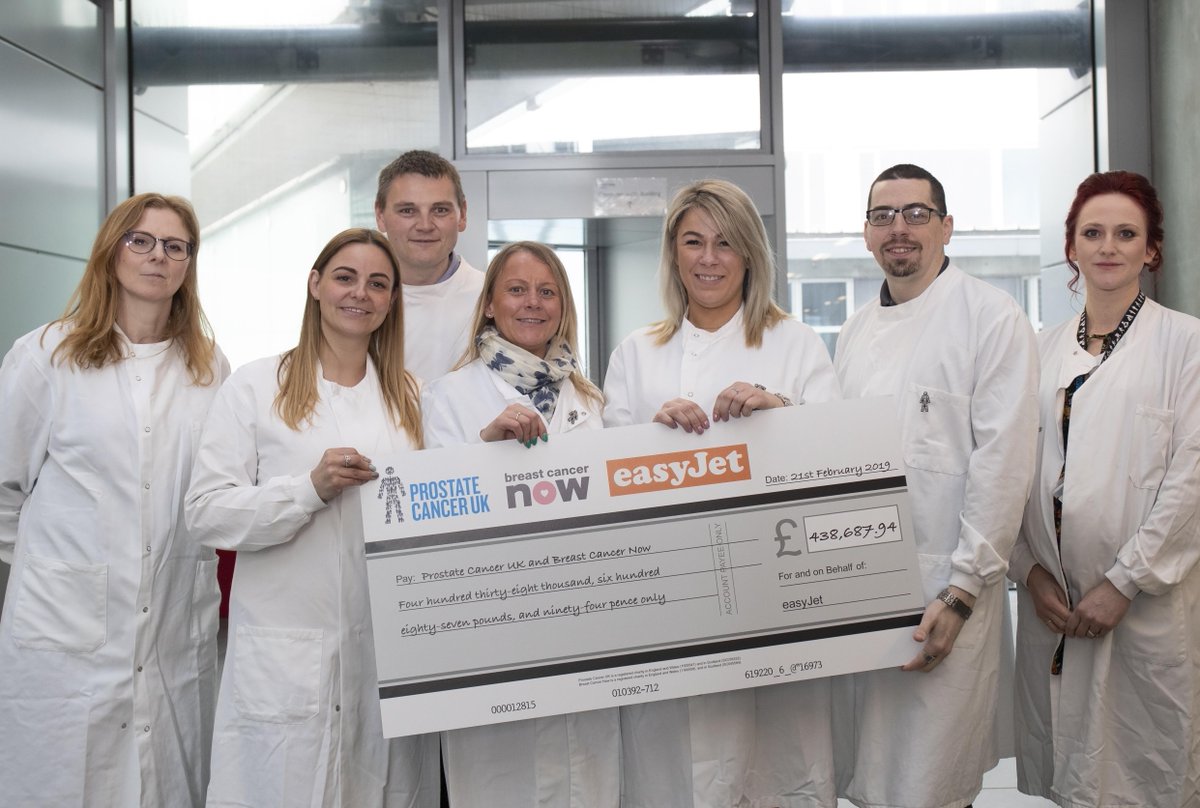 ProstateUK's tweet photo. Last year we soared to great heightsโ๏ธ with our friends @easyJet & @breastcancernow to bring you #lifesavingjourneys
Thanks to the incredible @easyJet #CharityChampions & passengers we raised ยฃ438,000. All the money raised will go towards vital prostate & breast cancer research! https://t.co/uml7Olc6dr