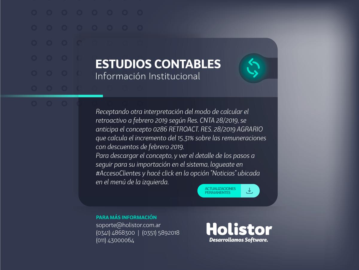 Holistor's tweet photo. #Holistor Informa:
Tu opinión es importante y nos ayuda a mejorar, por eso te acercamos una nueva manera de calcular el retroactivo a febrero Res. 28/2019 trabajo agrario ☑
Para más información comunicate a: soporte@holistor.com.ar 📥📥

 #Software #Sueldos #Agro #TrabajoAr https://t.co/r7qTAVnBSD