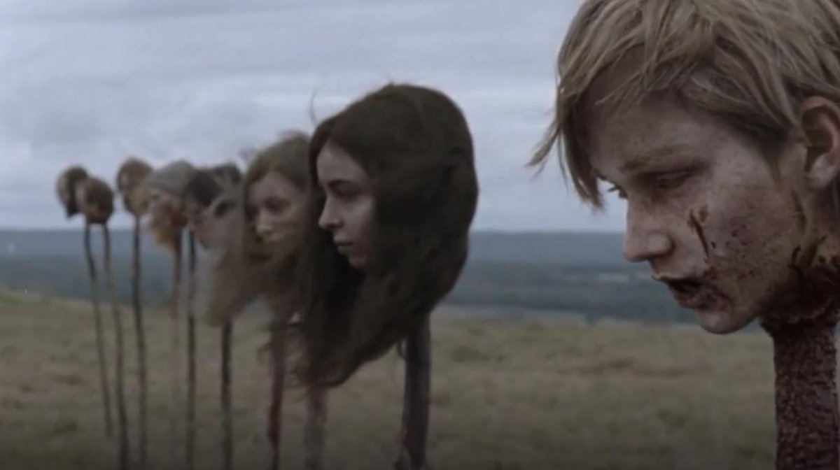 WalkingDeadIT's tweet photo. Nel fumetto è andata leggermente in maniera diversa. L'ultima testa sulla picca era di Re Ezekiel #TheWalkingDead https://t.co/fdZnyDIhXk