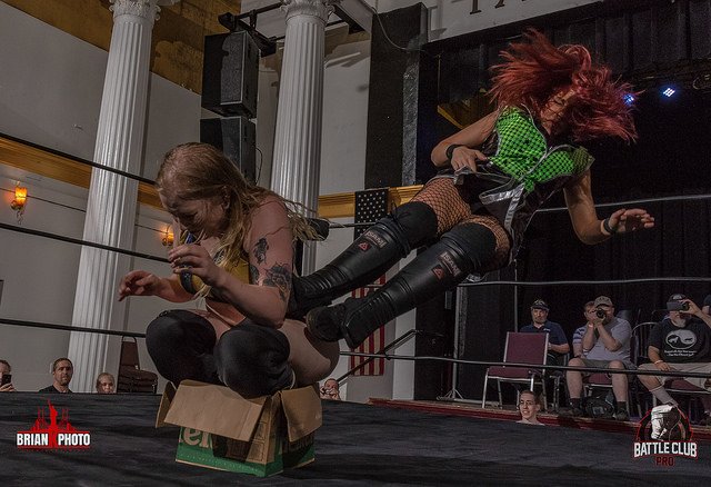 briank_photo's tweet photo. Can't think about #WomanCrushWednesday without thinking about @xBattleclubpro #icons3 next week! Tickets going fast!
Some highlights from #maliceatthepalace to wet the appetite?
Yes that's @realsuyung pushing the ref in a wheel chair!
#wrestling #teamcanon #pwinsider https://t.co/kwHiQ19BuN