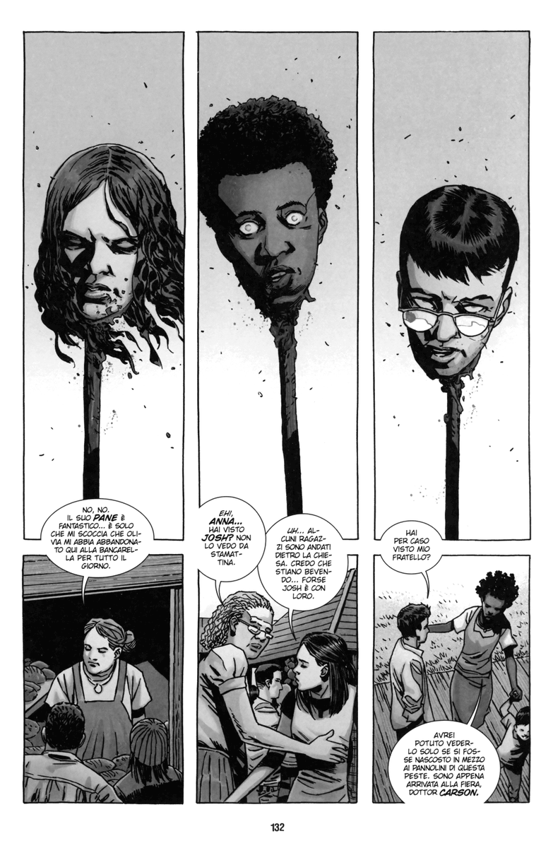 WalkingDeadIT's tweet photo. Nel fumetto è andata leggermente in maniera diversa. L'ultima testa sulla picca era di Re Ezekiel #TheWalkingDead https://t.co/fdZnyDIhXk