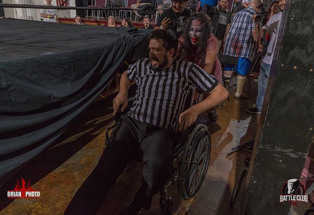 briank_photo's tweet photo. Can't think about #WomanCrushWednesday without thinking about @xBattleclubpro #icons3 next week! Tickets going fast!
Some highlights from #maliceatthepalace to wet the appetite?
Yes that's @realsuyung pushing the ref in a wheel chair!
#wrestling #teamcanon #pwinsider https://t.co/kwHiQ19BuN