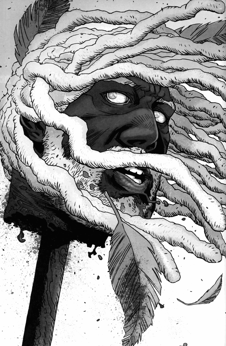 WalkingDeadIT's tweet photo. Nel fumetto è andata leggermente in maniera diversa. L'ultima testa sulla picca era di Re Ezekiel #TheWalkingDead https://t.co/fdZnyDIhXk