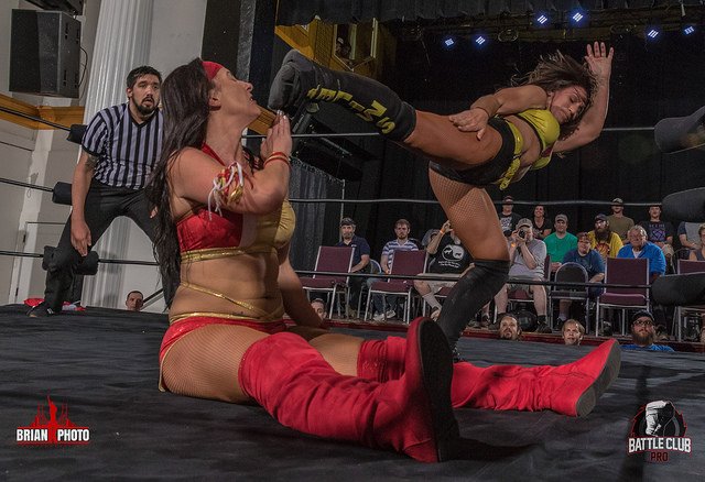 briank_photo's tweet photo. Can't think about #WomanCrushWednesday without thinking about @xBattleclubpro #icons3 next week! Tickets going fast!
Some highlights from #maliceatthepalace to wet the appetite?
Yes that's @realsuyung pushing the ref in a wheel chair!
#wrestling #teamcanon #pwinsider https://t.co/kwHiQ19BuN