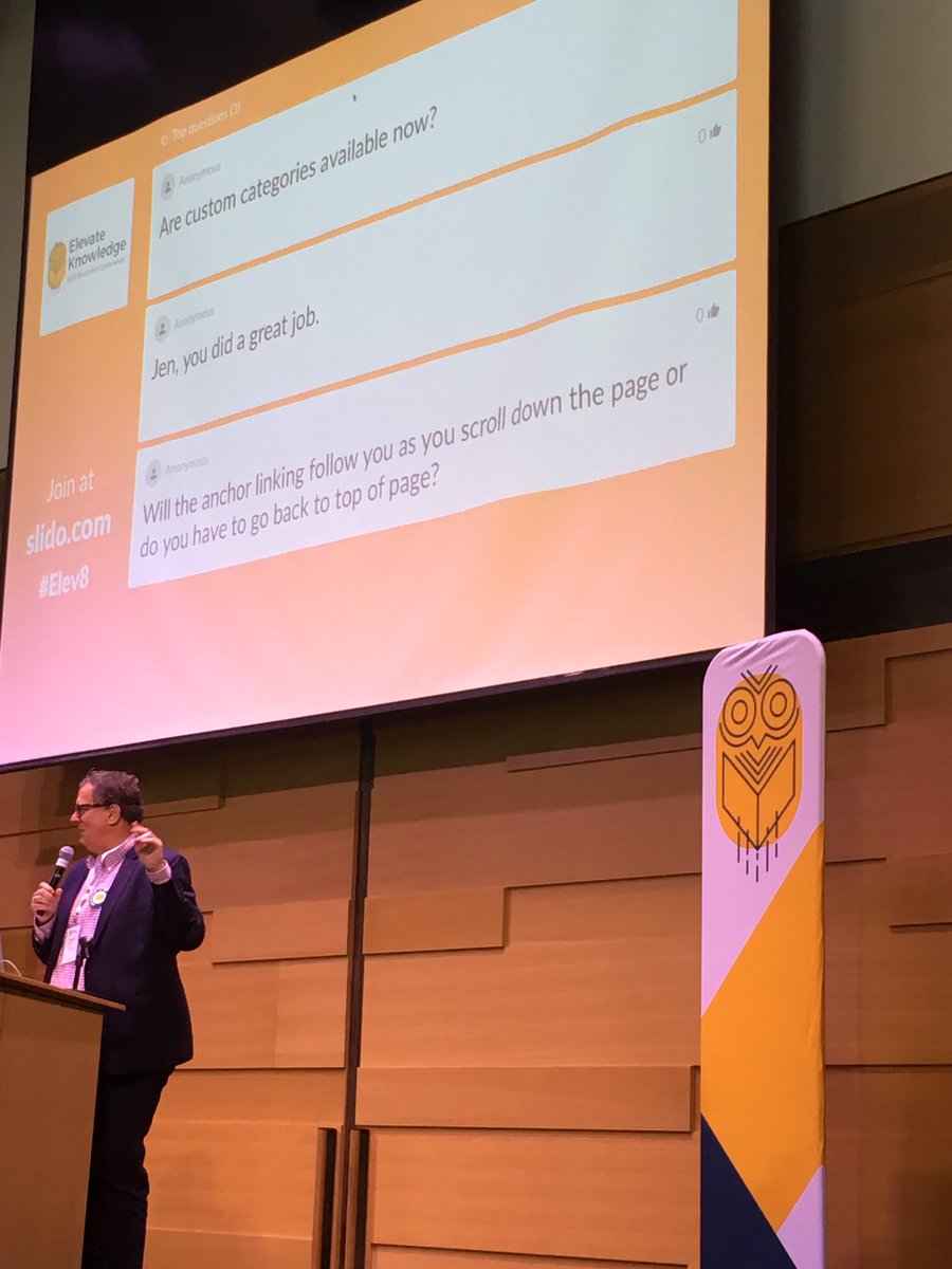 cyberjones's tweet photo. Q&amp;A tool used for the conference is great #elevateknowledge @bloomfire https://t.co/7D59emsjQq