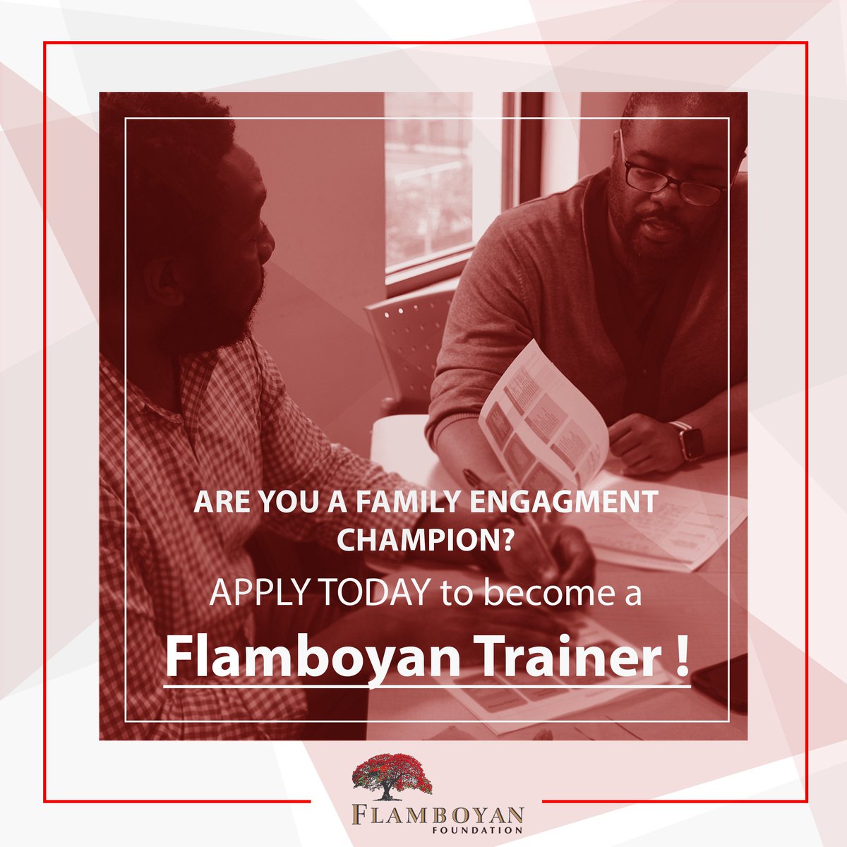 ICYMI, applications are still open to become a part-time PAID Flamboyan trainer! We are looking for parents who are raising early childhood learners, English language learners or who are fathers or father figures. Apply here TODAY: bit.ly/2UjIbNv