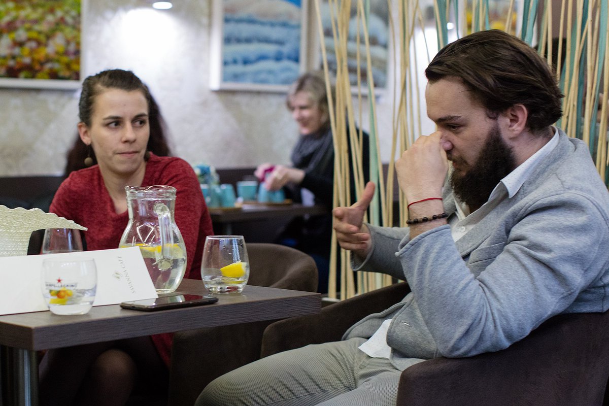 ZRozsa's tweet photo. Improving #English speaking skills for #free. Our Common talks #MeetUp in Savanna Cafe, @rastislavova1 #Trencin. https://t.co/TWHBF6smxs