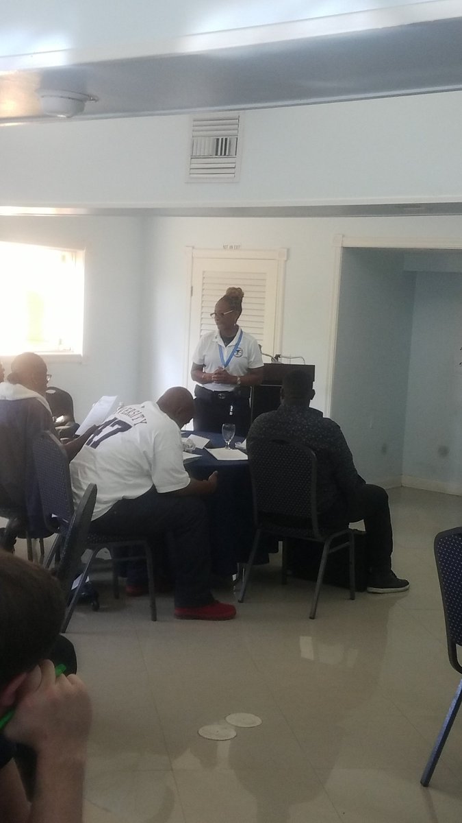 rancebaker's tweet photo. Listening to Director Johannes of USVI lead her team of inspectors.  Very motivating. https://t.co/OYbPBNRQfV