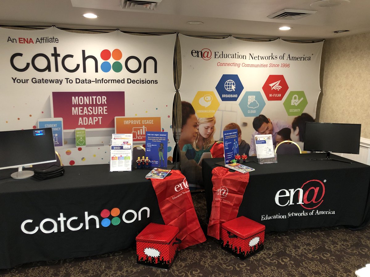NashAmandaL's tweet photo. ⁦@ENAconnects⁩ and ⁦@catchon⁩ are at #NCET2019 in North Carolina. Stop by to say hi and see our amazing ENA Upgraders!! https://t.co/MQ9bY5YycF