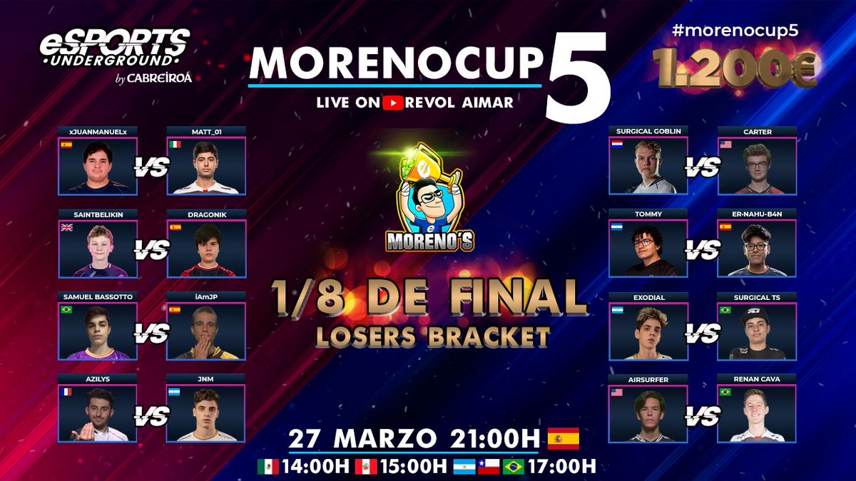 RevolAimar's tweet image. 👉YA EN DIRECTO!!!!! LET'S GO!!!!!!!
🏆1/8 FINAL #LoserBracket #MorenoCup5🏆
📺youtube.com/c/RevolAimar/l…
🔔Os espero a todos! darle mucho amor para que no se lo pierda nadie 
🗣️Hoy con @AryxRoyale ❤️❤️