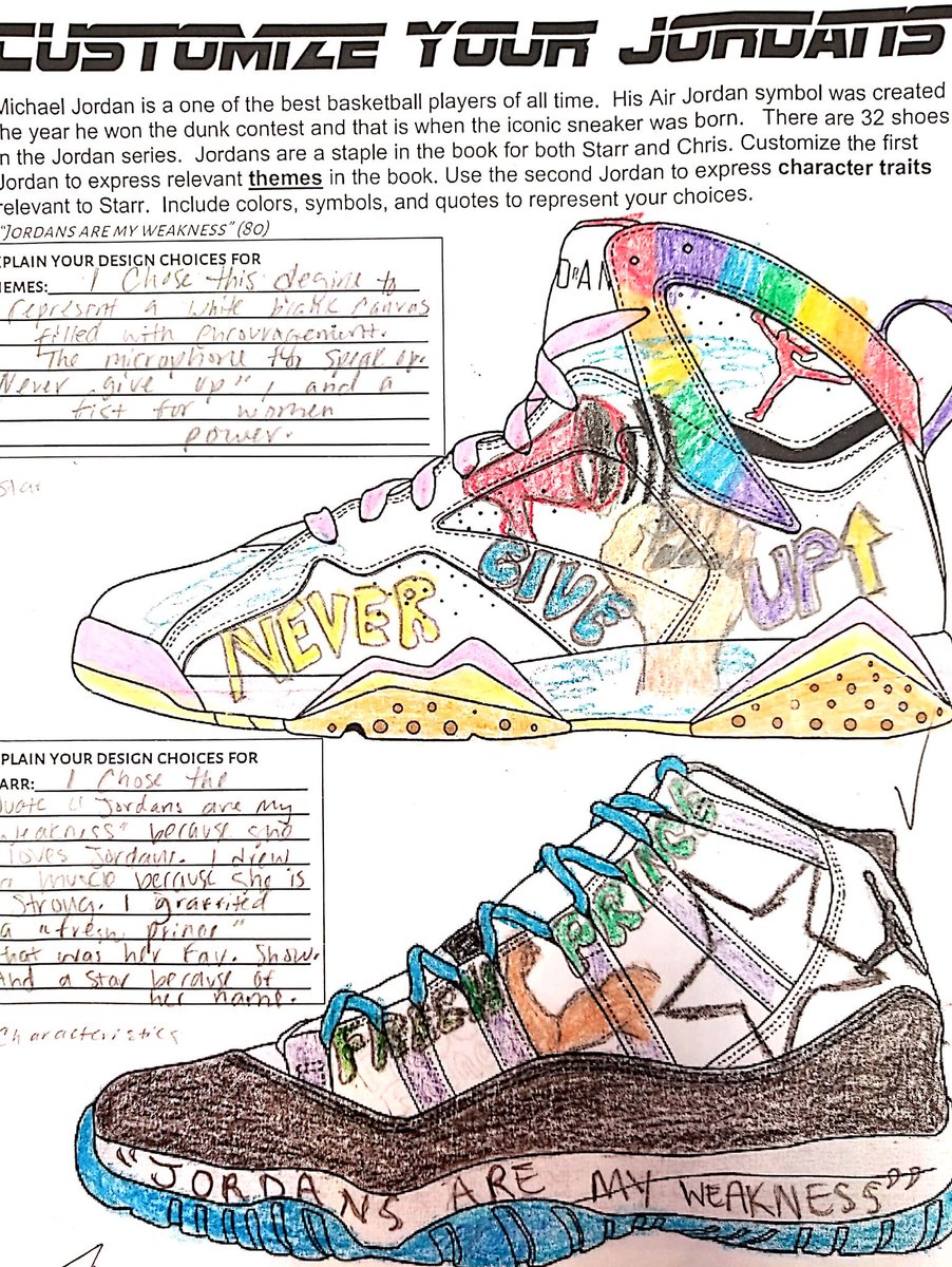 D3_DatDopeDr's tweet photo. Characters, Themes and J's! What a perfect match! #thehateugive #PWBHSdaily #standardbased #tcslearns @TCSBoardofEd @Read4meLydia @BHS_litcoach @BryantStampede https://t.co/DVCr1Obkdw