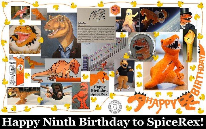 Spiceworks's tweet photo. Happy 9th birthday to #SpiceRex, our community mascot! Join us in celebrating by testing your SpiceRex knowledge with this trivia crossword: https://t.co/0CTrdB3Mwh https://t.co/RToIuJc6NK