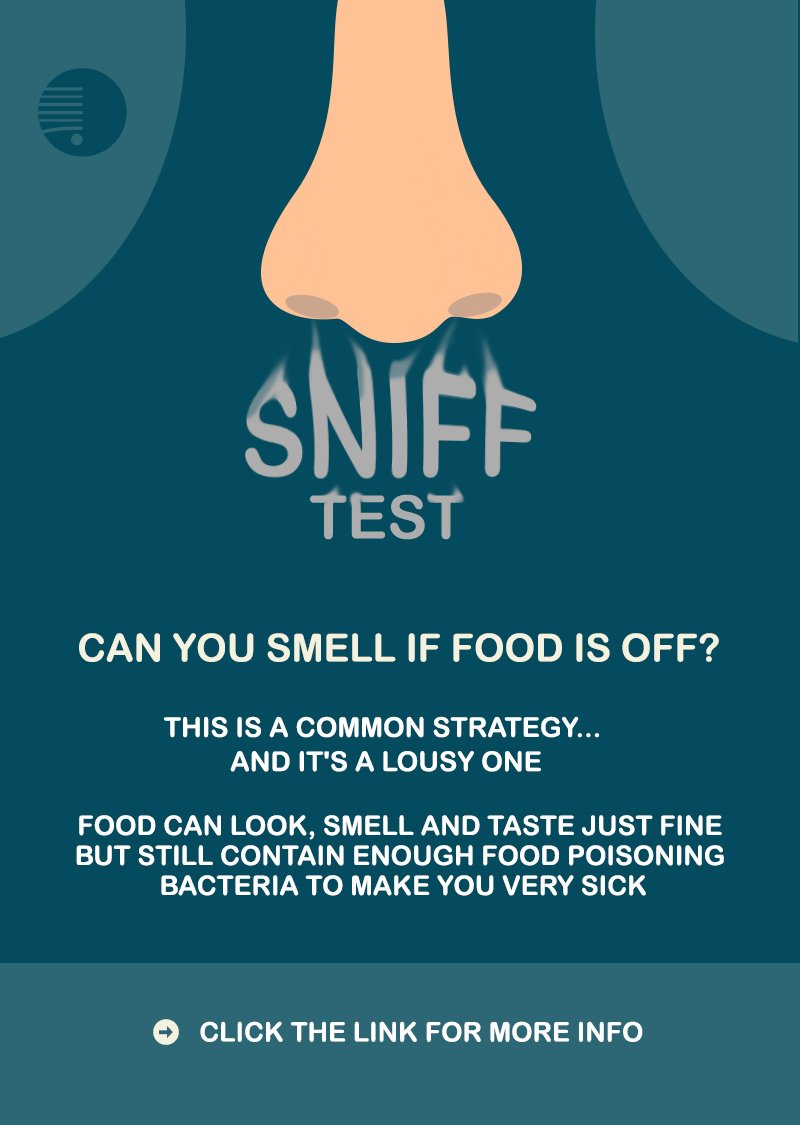 FSANZnews's tweet image. Bacteria that can make you sick don’t change the smell, taste or appearance of the food. They include: Salmonella, Campylobacter jejuni, Staphylococcus aureus, certain strains of E. coli and Listeria monocytogenes. ow.ly/UIFQ30ocKzX 
#SniffTest #FoodSafety