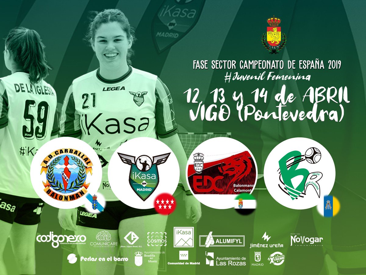balonmanoikasa's tweet image. 1JF | 🏆 FASE SECTOR #CDEJuvenilBM @RFEBalonmano 
Definidos los sectores donde solo 8 equipos estarán en la Fase Final. Nuestras chicas viajan a Vigo del 📆 12-14 abril. Tendrán como organizador y rival a @ADCarballal1977 además de @BMRemudas y @BmCalamonte 
#ikasers 💚