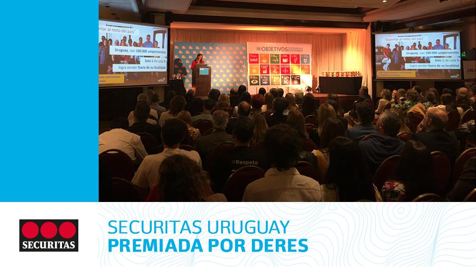 En el marco de la 7ma edición de los reconocimientos a las mejores prácticas empresariales que contribuyen a los Objetivos de Desarrollo Sostenible. Securitas Uruguay fue premiada por @DERES_RSE. ¡Felicitaciones a todos los integrantes de nuestro equipo por hacer de #PrimaRSE 👏.