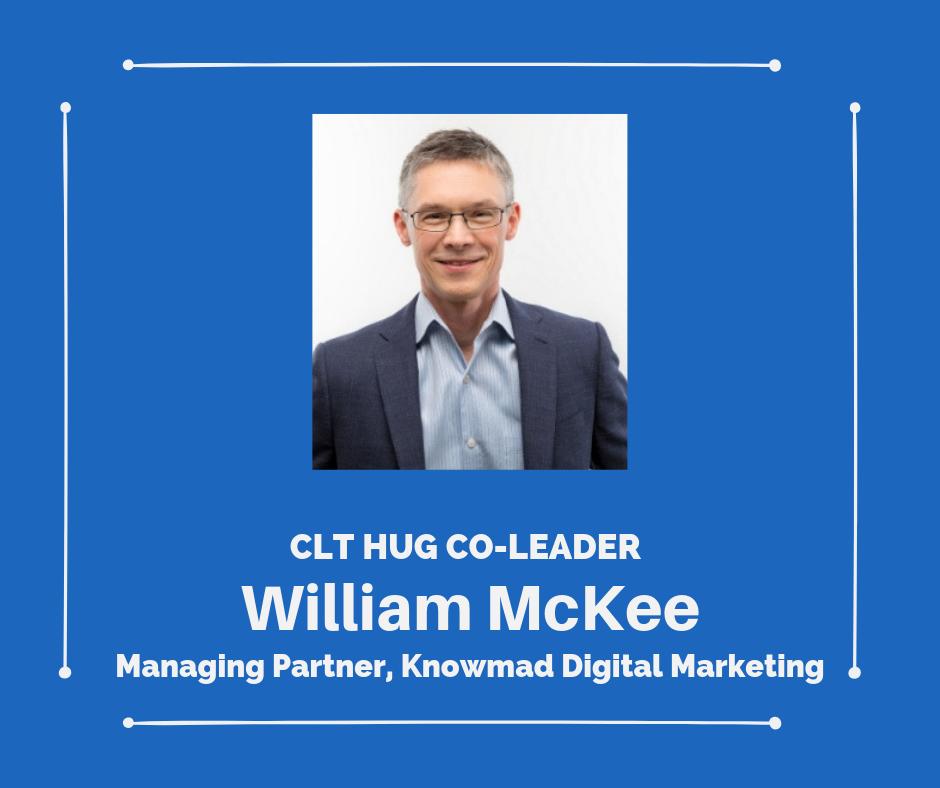 CLTHUG's tweet photo. Say hello to @wlmthree, CLT HUG co-leader and kick-off event panelist! William is a founding partner of @KnowmadCLT, a digital marketing #agency that helps companies get found, get leads, and grow their #business online. https://t.co/4oLK3x1Esh
