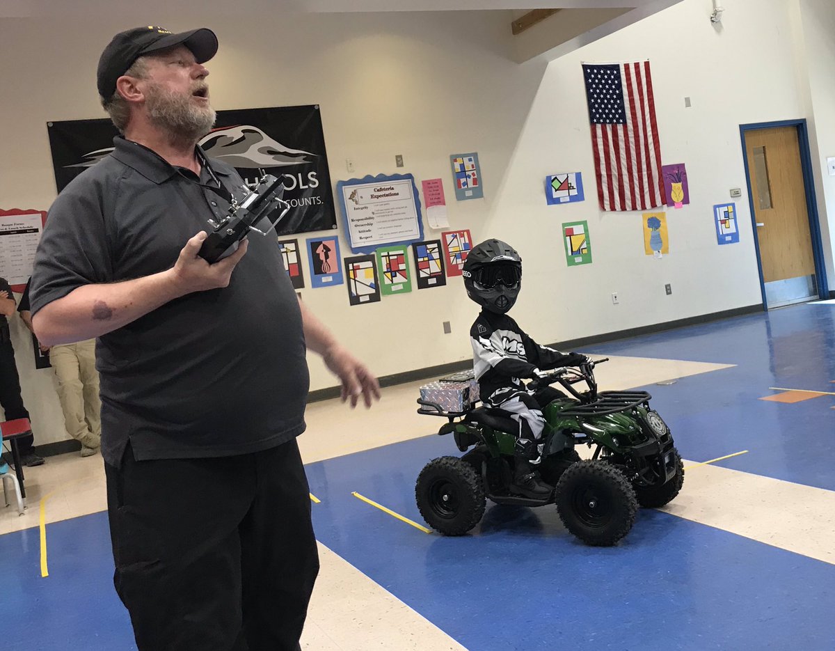 NMDGF's tweet photo. The kids at Bosque Farms Elementary School learned about Off-Highway Vehicle Safety today. #ridesafe #nmoffhighwayvehicleprogram #nmgameandfish #knowthelaw https://t.co/60CVKbobOZ
