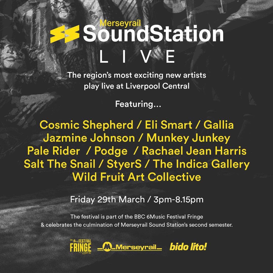 SalttheSnailUK's tweet photo. This Friday, Central Station for @mrsoundsation. Here are all the boss acts on.

12 acts, 15 minutes each, who will take the ultimate prize of a carvery dinner plus ice cream with Sam Turner!?!? Be there to find out. Kick off at 3pm we play at 7pm.

🐌🐌🐌

#staysalty https://t.co/jKsvhAFxAe