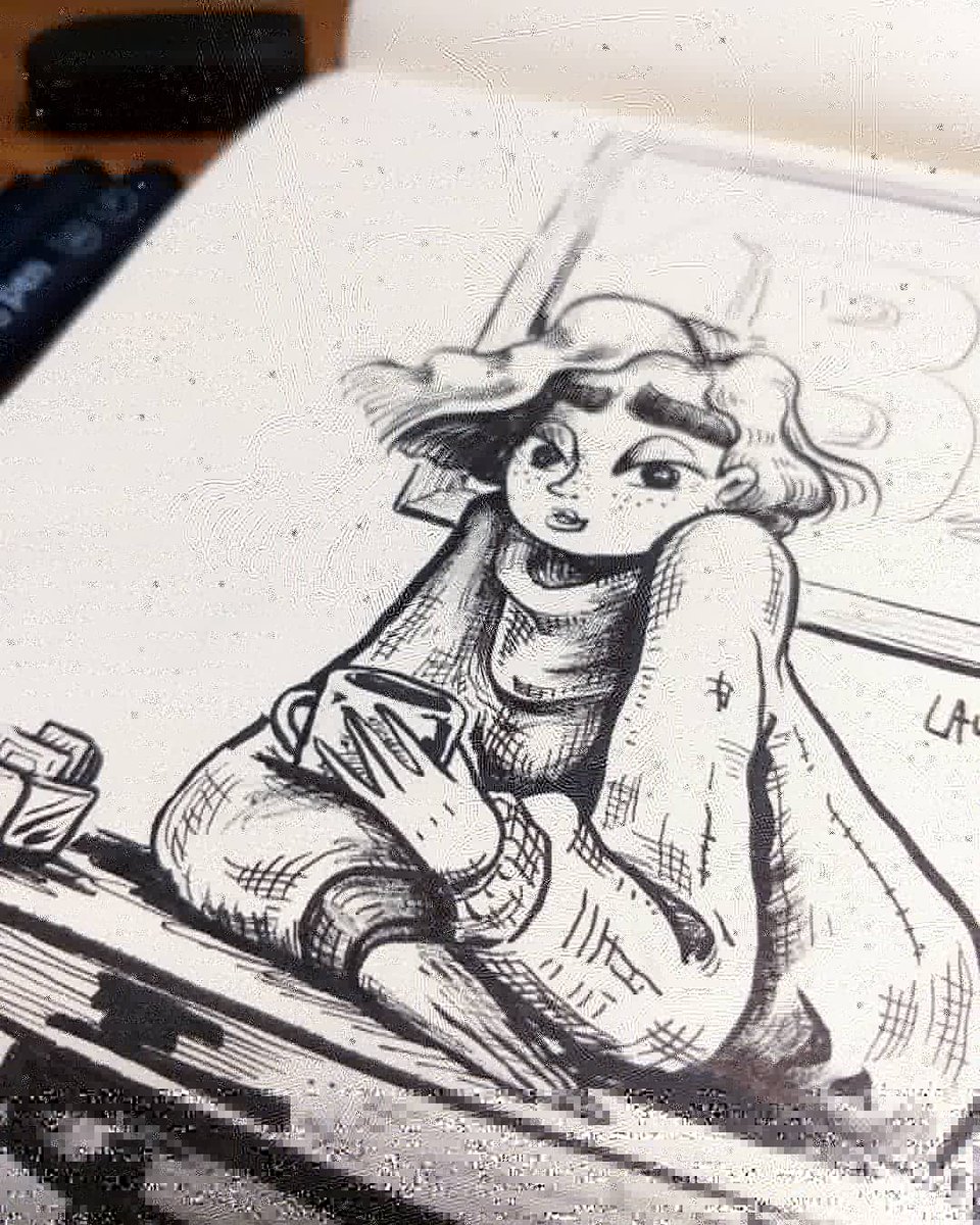 lauchanilustra's tweet photo. #MIERCOLES 🍁🍂🍃Ya es #otoño y el clima fresco es ideal para ir a algun barsito a tomar café y dibujar. 🤗☕
#Lauchanilustra #cafe #ilustracion #boceto #tinta #dibujo #coffeeanddraw #BuenosAires https://t.co/Ff4fKcyib1