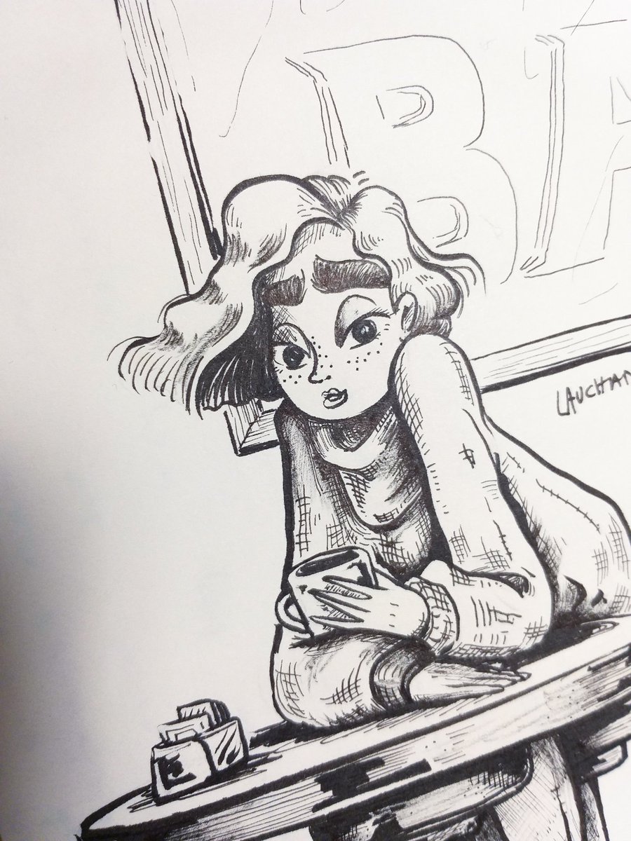 lauchanilustra's tweet photo. #MIERCOLES 🍁🍂🍃Ya es #otoño y el clima fresco es ideal para ir a algun barsito a tomar café y dibujar. 🤗☕
#Lauchanilustra #cafe #ilustracion #boceto #tinta #dibujo #coffeeanddraw #BuenosAires https://t.co/Ff4fKcyib1