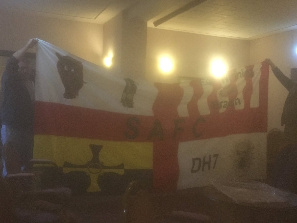 Langley Park &amp; Esh Winning flags ready for @CheckatradeTrpy <a href="/wembleystadium/">Wembley Stadium</a> <a href="/CWaters_SAFC/">Sunderland AFC SLO - Chris Waters</a> 🔴⚪️