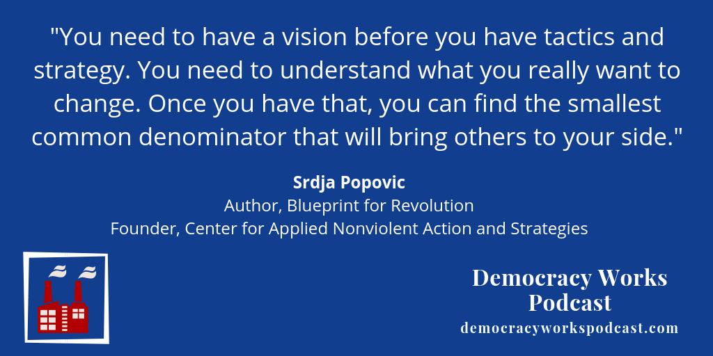 McCourtneyInst's tweet photo. This week's podcast is all about organizing. And we don't mean Marie Kondo. Anyone who is interested in nonviolent social movements should listen to what @SrdjaPopovic has to say: https://t.co/oyOCrlVIil @CANVASNVS @CGSPennState https://t.co/fN7PGJ4llP