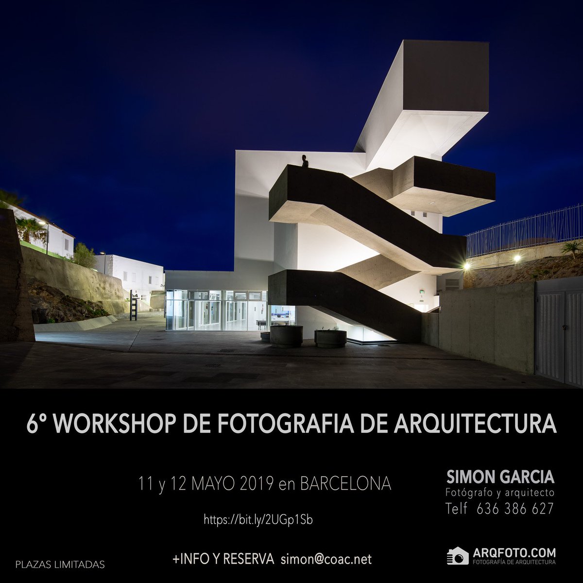 arqfoto's tweet photo. 6ª EDICIÓN DEL TALLER DE FOTOGRAFÍA DE ARQUITECTURA EN BARCELONA!!!📷 Intensivo de fin de semana los días 11 y 12 de Mayo
Quedan pocas plazas!
#workshop #taller #curso #fotografia #arquitectura #tallerfotografia #cursofotografia
https://t.co/qiyPbztVBu https://t.co/9xH1Ja3vDt
