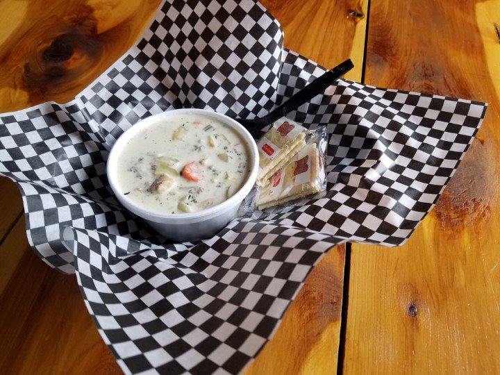 TheBlackBearPub's tweet photo. We just whipped up a batch of Homemade Creamy Chicken Wild Rice Soup! Come on down and have a cup or bowl while it lasts!  We're open at 5pm. It will pair great with one of our 16 craft beers! See you at the Black Bear! #homemadesoup #blackbearpub #stonelakewi #wibeerwednesday https://t.co/IohghMx3Z6
