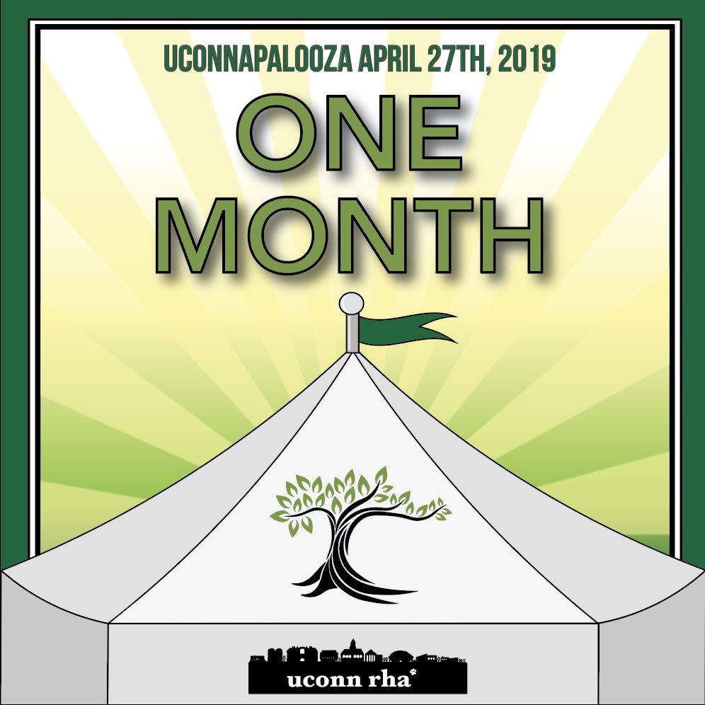 The countdown to UConnapalooza begins 🎉 Get excited for an entertaining time filled with free giveaways, fun activities, food, and more! UConnapalooza falls on Spring Weekend on April 27th from 12-3pm ☀️ Stay tuned for more info as the event gets closer!
