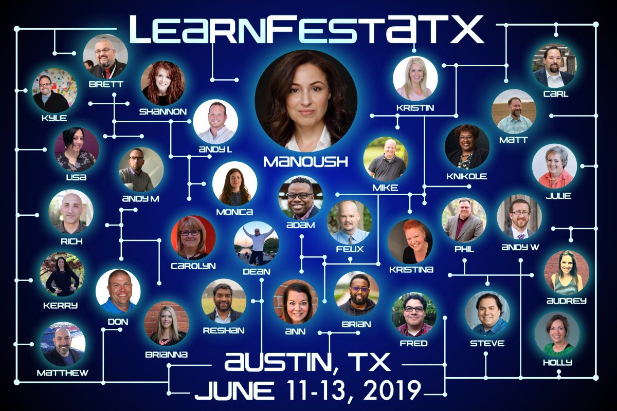 LearnFestATX's tweet photo. We are all connected. That said, this will be the only time in history this group of amazing, global educators will be gathered in the same place! You can't afford to miss this! https://t.co/ESckDT7983 #LearnFestATX https://t.co/JbLxYsvbEi