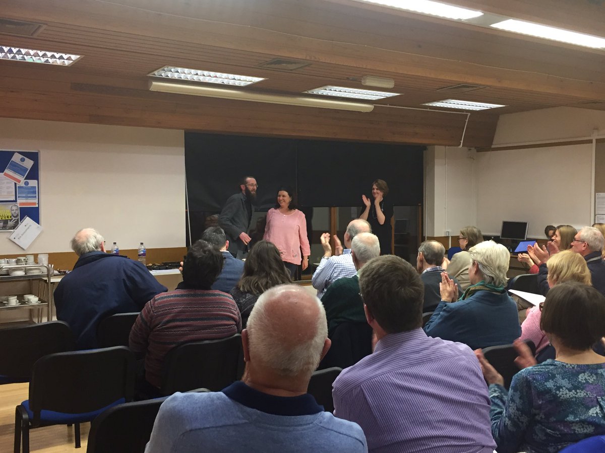 EliTheDDC's tweet photo. I think it is about to get tearful - @karenellaB chair of @shrewsburyark is saying a formal vote of thanks to Tim who has been the manager of The Arc for ten years! Left - Tim, middle - Camilla, right - Karen. #AmazingPeople #MakingAHugeDifference #NewPremisis? 😉 https://t.co/nMLrZYRAN6