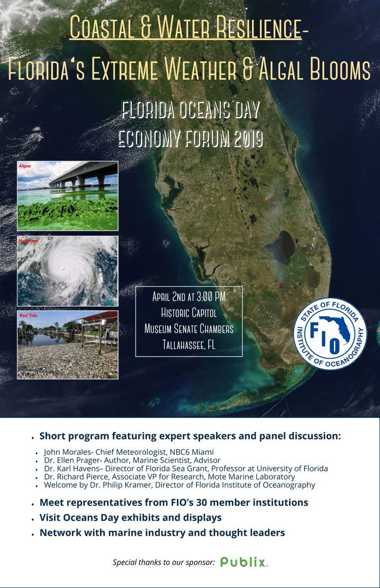 Join us for Oceans Day at the Florida Capitol next Tuesday, April 2nd. We are hosting an Economy Forum on Coastal Resilience. The speaker panel is impressive. 

#FloridaOceansDay