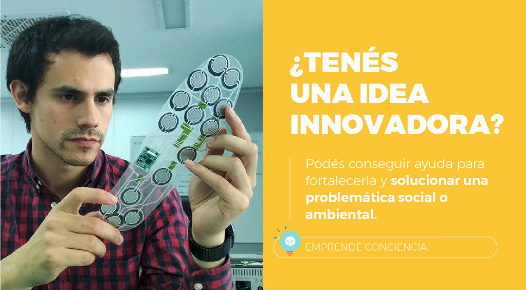¡Ya está abierta la convocatoria a la 3° edición de #EmprendéConciencia! Si tenés una idea o proyecto orientado a resolver problemáticas sociales y ambientales a través de tecnología, ciencia e innovación, postulate para potenciarlo en emprendeconciencia.com