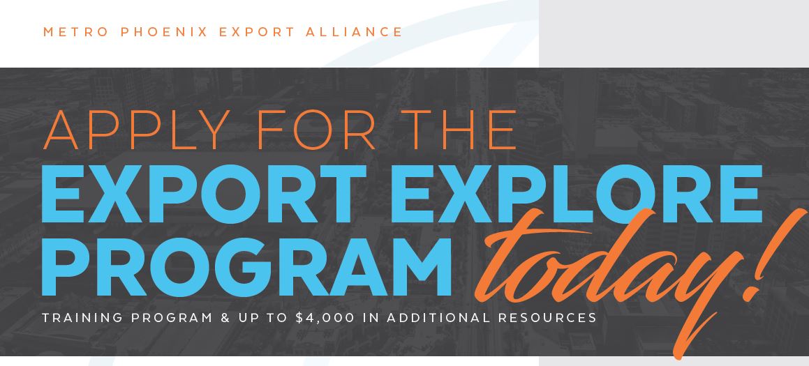 Calling all small to medium size businesses that export goods and services! Are you looking to expand your global footprint? Applications are now open for the <a href="/MetroPhxExport/">MPEXA</a> Export Explore program! For more information, visit: mpexa.com/mpexa-export-e…