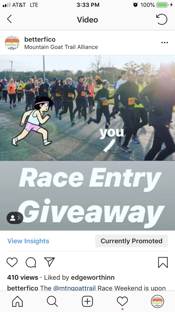 betterfiTN's tweet photo. Half marathon entry #giveaway in 2 days! Visit our insta (@betterfico) to enter for a chance to run the #tennessee Mountain Goat Half Marathon on April 14th. #WednesdayMotivation #tennesseeruns #halfmarathon #marathon #tullahomatnchamber https://t.co/SR6XR2qSeg