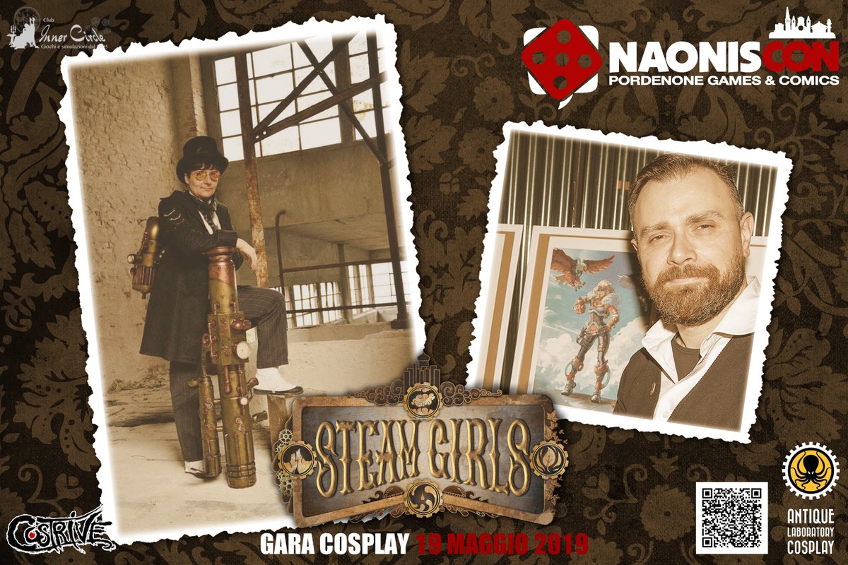 Costrive's tweet photo. Come già precedentemente annunciato, le SORPRESE e le NOVITÀ non sono finite!
Una di queste sarà il premio speciale "STEAMGIRLS Beyond"!

Scoprite i dettagli dell'evento su Facebook: https://t.co/gHW2Ovyudb

#costrive #cosplay #naoniscon2019 #steampunk #steamgirls https://t.co/DD7mUhLj3z