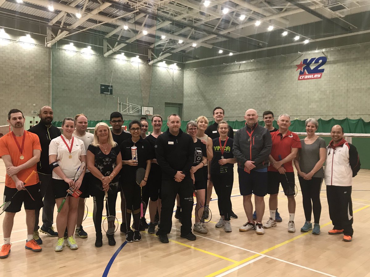 BE_South's tweet photo. Fantastic evening of #Badminton at the Badminton England Social Series #Crawley @K2Crawley @EveryoneActive @BadmintonEnglnd #social #fun #Competition 🏸🏸🏸 players looking forward to the next one! https://t.co/hhxGaQ96Pg