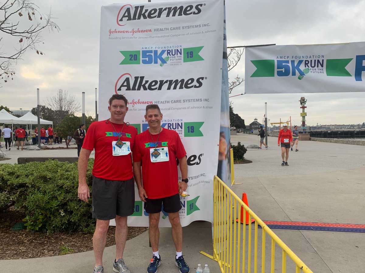 Jon_Hamrick's tweet photo. Therigy's VP of Sales, Adam Hart, and VP of Outcomes, Rich Gourash, successfully finished AMCP's Foundation Run for the Future 5K.  @Therigy @amcporg https://t.co/1kiAk8Wlma