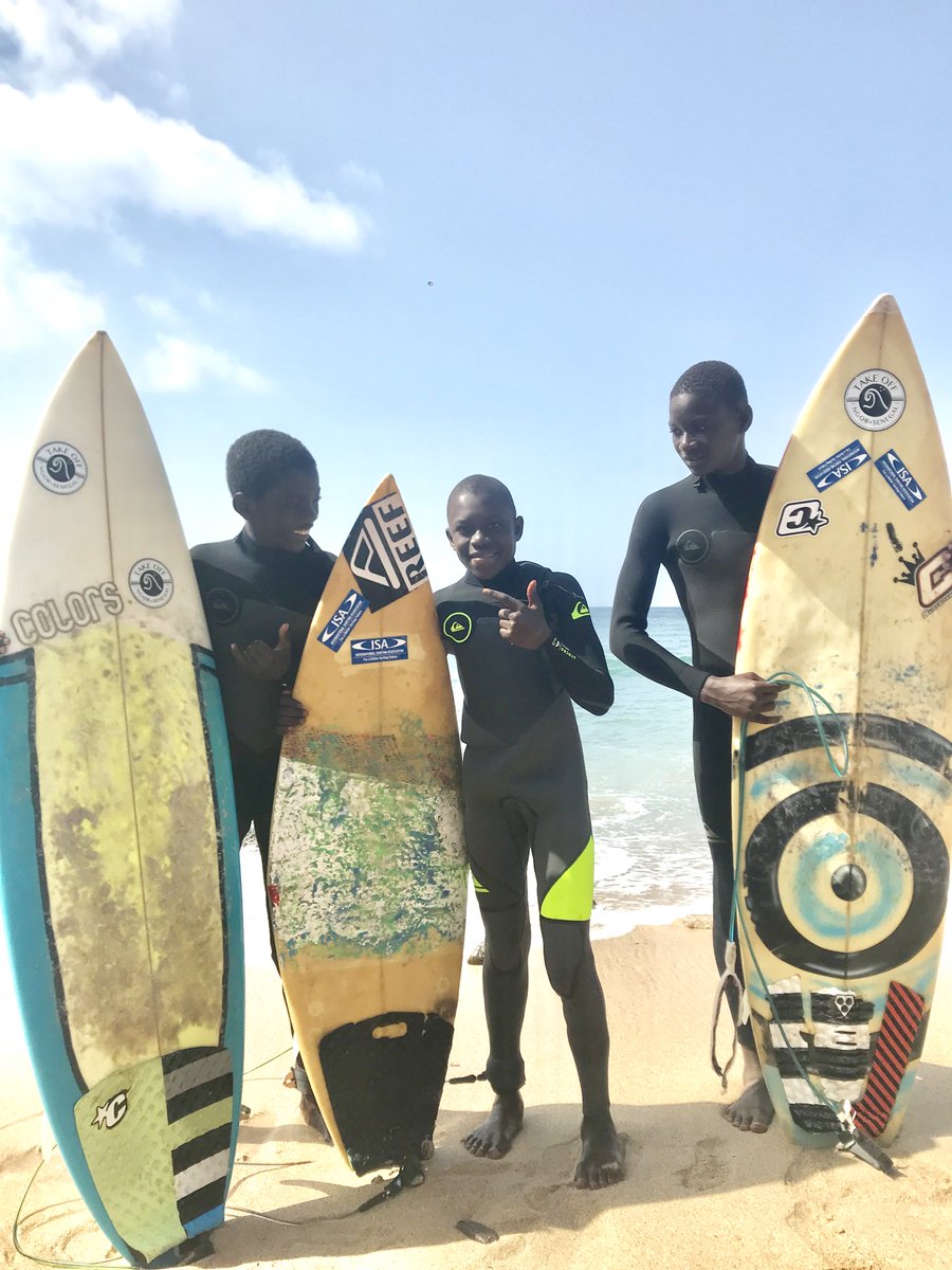 ISAsurfing's tweet photo. 2018 ISA Scholarship winners from Senegal Mouhamed, Maguette, and Birame getting ready to share some waves at home.

#ForABetterSurfingFuture https://t.co/NL9SA8pwSV