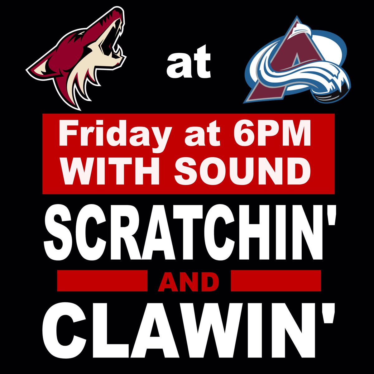 capssportsgrill's tweet photo. Yotes at Avalanche...Friday at 6pm...Room reserved for first 24 Yotes fans @capssportsgrill ! #OurPack #ScratchinAndClawin #GamesWithSound https://t.co/BC4x4K9aMf