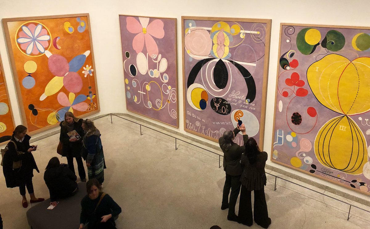 dbrisbane07's tweet photo. Still buzzing from the brilliant, cosmic, mystical Hilma af Klint solo exhibition at the @Guggenheim  ✨💫 https://t.co/cKn5J7bf9B
