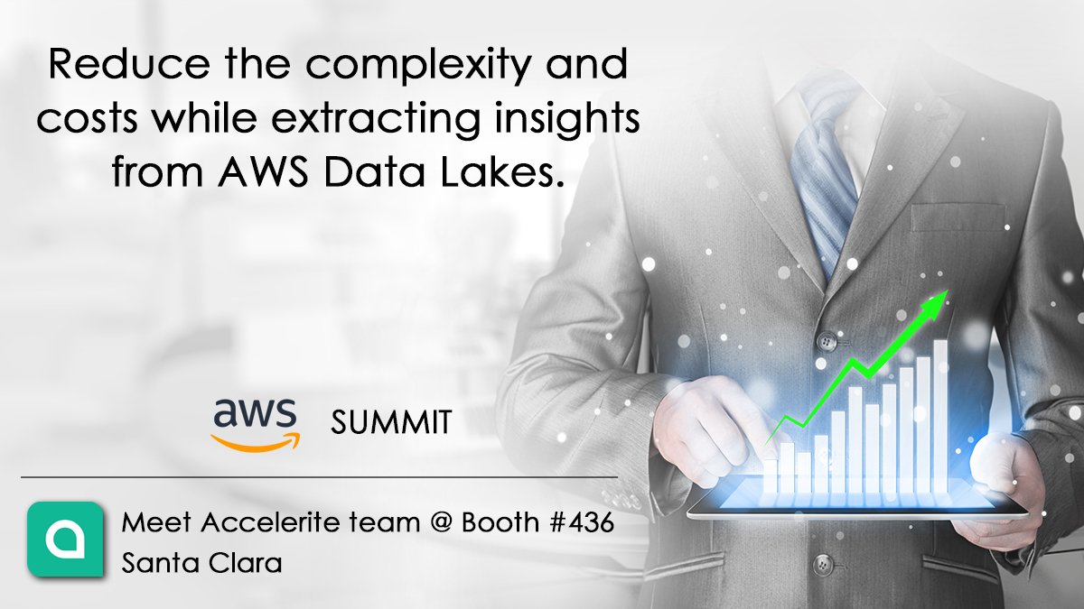 Accelerite's tweet image. The current AWS portfolio of 120+ services and the on-going rate of innovation creates a lot of complexity and choice overload. Meet our #BigData experts at #AWSSummit booth #436 to know how you can always select the most optimum AWS service for your workloads!
#AWSAnalytics
