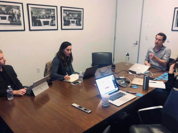 nasdaqcenter's tweet photo. SVP of Marketing at @Hired_HQ, Rick Silvestrini @RicksLife is with our Milestone Makers today  helping them uplevel their sales and marketing strategies 🎉👏📈
#MilestoneMaker https://t.co/OSP9UpGPp5