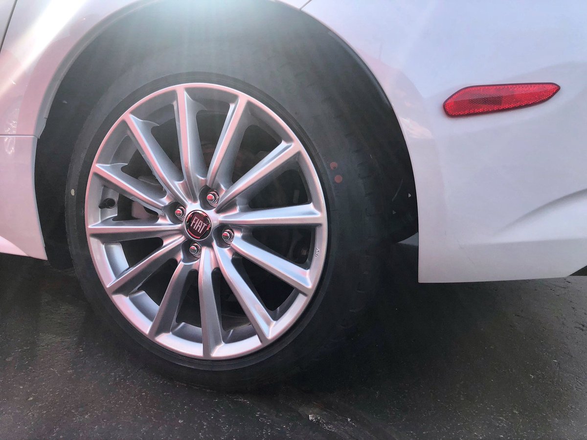 #WheelWednesday #FIAT #124Spider #Lusso #17inch #PremiumSilver #AluminumWheels #Convertible #TriCoatWhite #TurboEngine