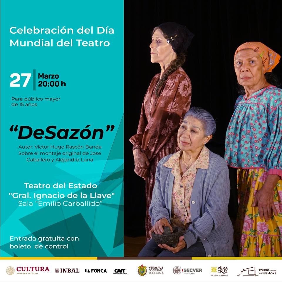 CNTeatromx's tweet photo. 🎭 La mejor manera de festejar al teatro es acudiendo a él. Ven a celebrar #ElDiaMundialDelTeatro con nosotros, #DeSazon en el @Teatrodelestado, hoy a las 20 h. https://t.co/5tcQDaBlPt