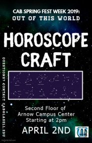 lasellcab's tweet photo. Two events on Tuesday for Spring Week! First at 2pm on the 2nd Floor of Arnow, we will have a craft all about your horoscope! It is going to be super cool! Not going to want to miss it!
#OutofThisWorld
#lasellcabspringweek19 https://t.co/X0SNJa3Ta8