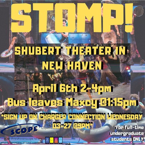 newhavenscope's tweet photo. Sign up for SCOPE's STOMP! show trip TONIGHT at 9 PM. Link to sign up is on Charger Connection and here: https://t.co/TeKImpTIFx https://t.co/LGYqxDbHZB