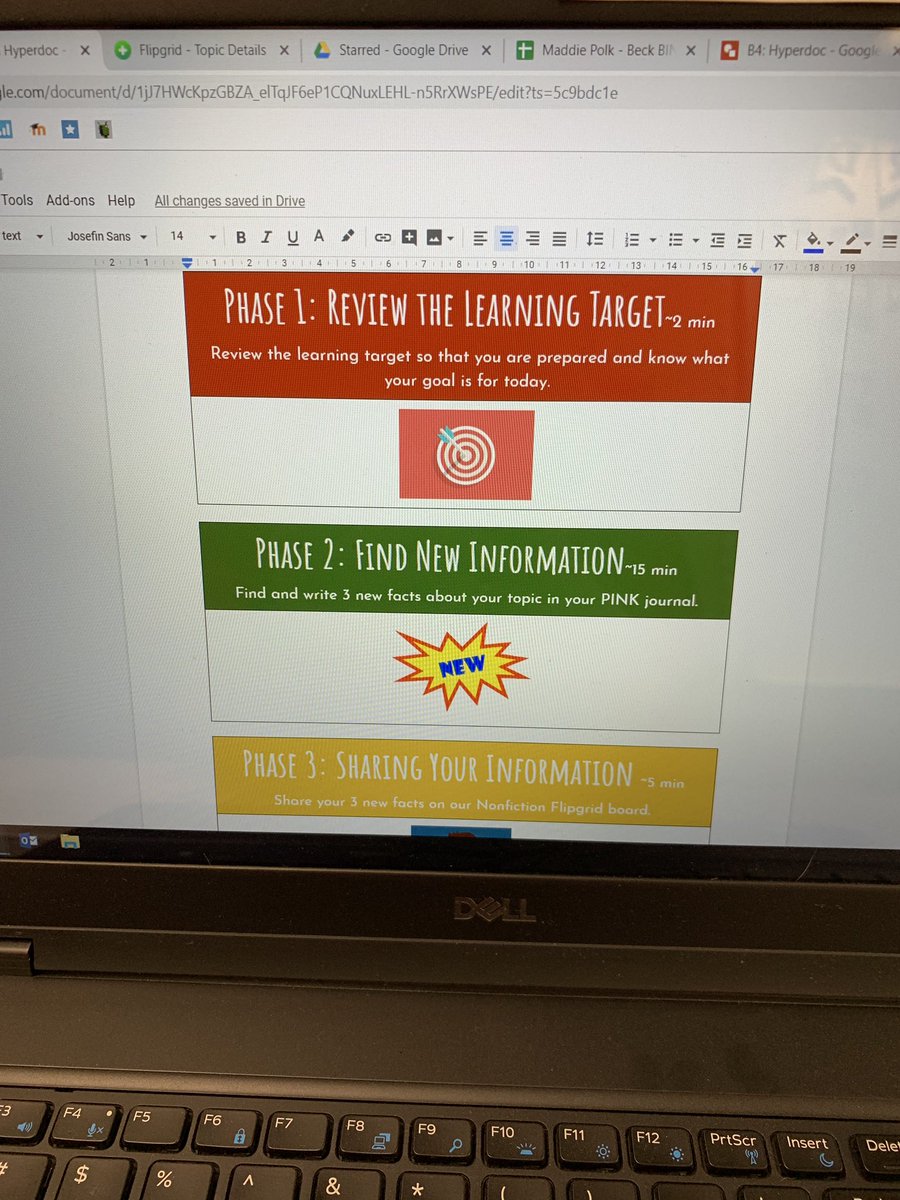 mrspolk_kinder's tweet photo. Creating a hyperdoc was so much fun and I cannot wait to use it with my kids next week. This hyperdoc will have students watching videos, posting in Flipgrid, and filling out a Google Form! Students can click the images to watch video Instructions! @Kel_Sanders #TrueBlueTech https://t.co/Y08TiUyEQL