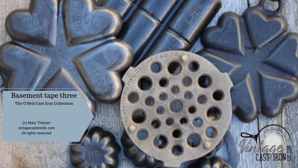 thepanhandler1's tweet image. youtu.be/8yw4bekgC8E (c) Mary Theisen, vintagecastironllc.com All rights reserved

This is the sixth tape of X tapes of the humongous vintage and antique cast iron collection of Larry and Marg O'Neil of Tacoma, Washington. This tape shows the contents of used to be their…